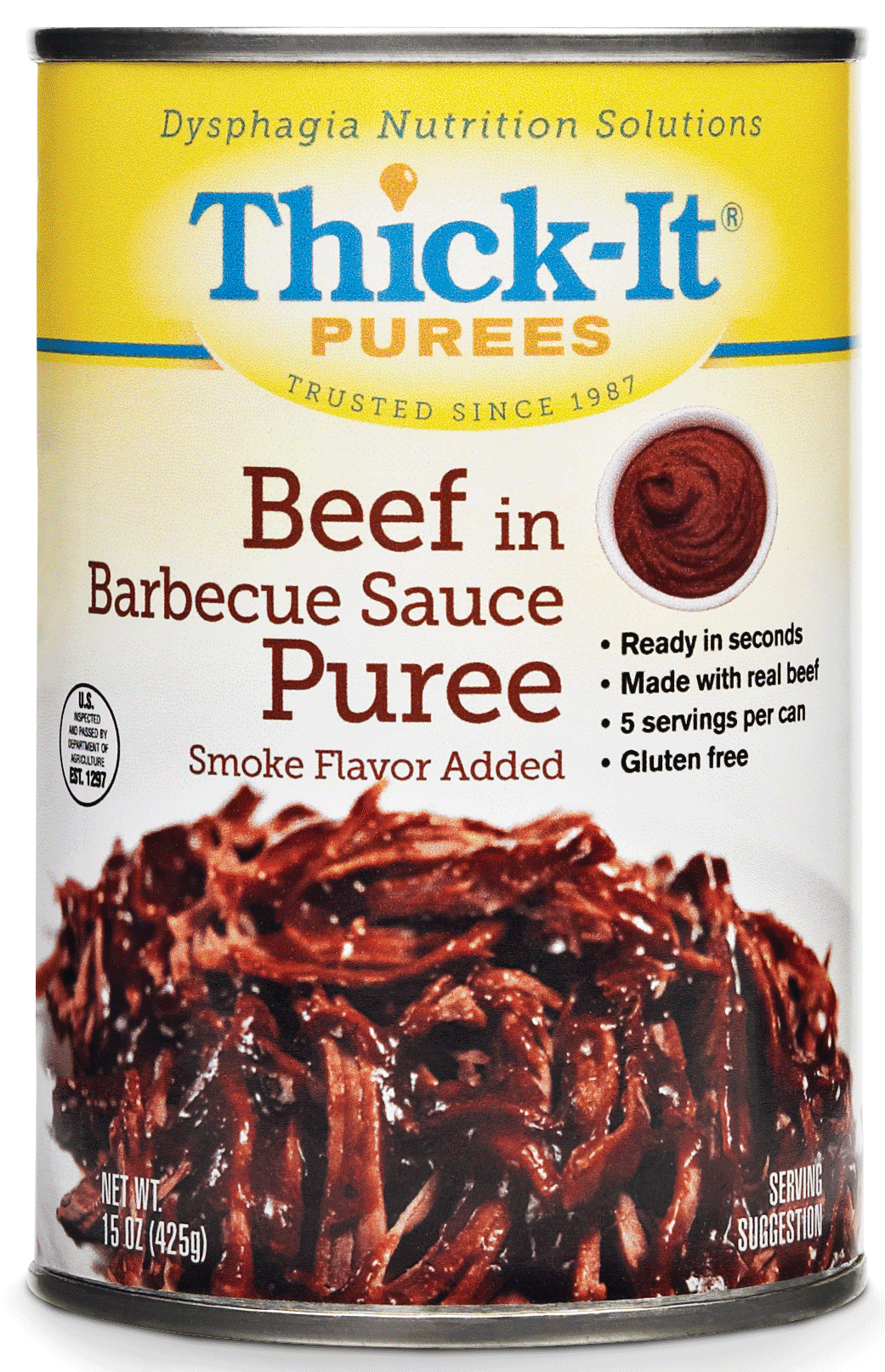 Thick-It Beef in BBQ Sauce Puree 15 oz. Can