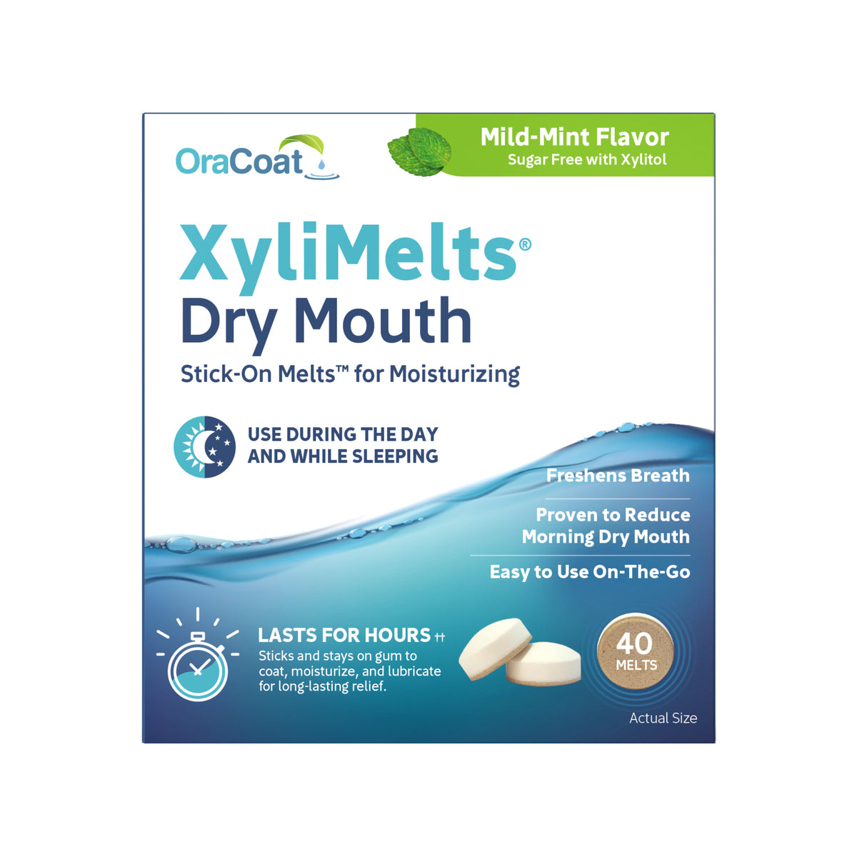 Oracoat Xylimelts Mild Mint, 40 ct, EA/1
