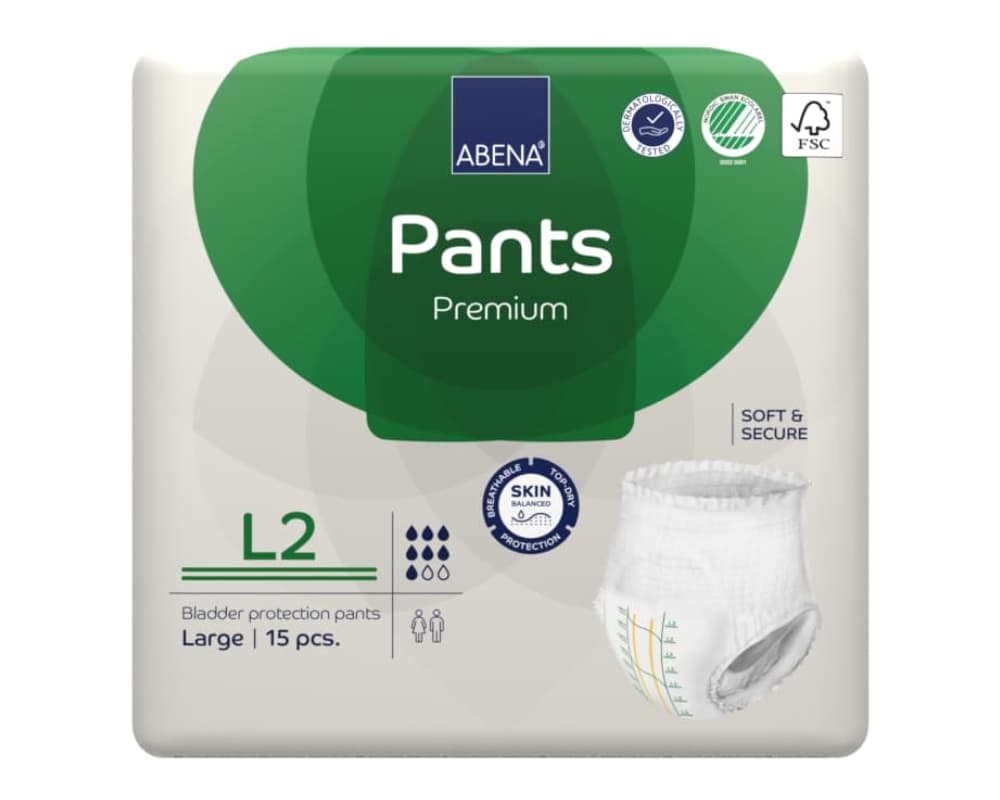 Abena Pants Premium Protective Underwear 39" - 55", Large - Absorbency Level 2 - REPLACES: RB41087