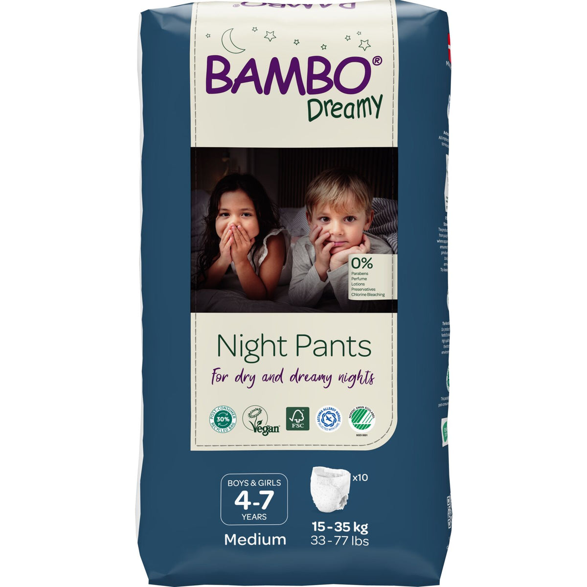 Bambo Nature Dreamy Night Pants, Medium, Ages 4-7