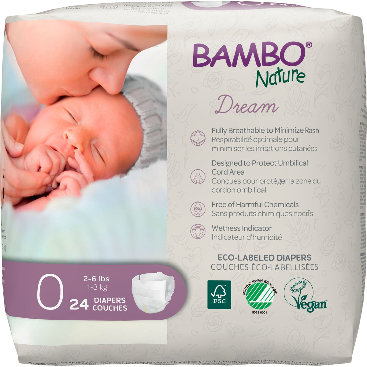 Bambo Nature Diapers, Size 0