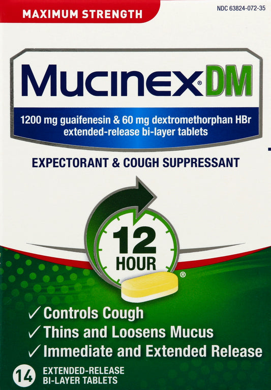 Mucinex Max Strength Extended Release Bi-Layer Tablets, 14 ct