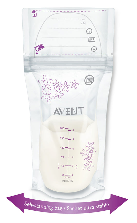 Philips Avent Breast Milk Storage Bags, 50 Count, 6oz/180ml