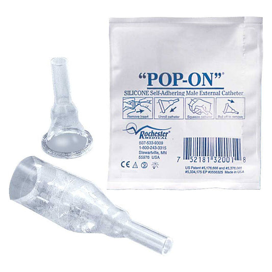 Pop-On Self-Adhering Male External Catheter, Small 25 mm