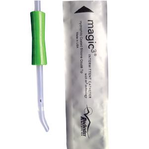 Magic3 Hydrophilic Coude Male Intermittent Catheter with Sure-Grip 14 Fr 16"