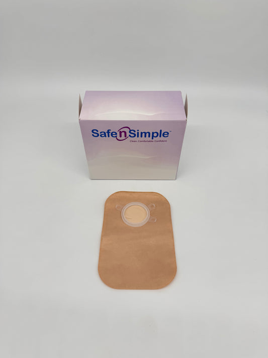 Safe N Simple 8" Closed 2-Piece Pouch, Beige, 45mm, 1-3/4" Flange With Belt Tabs