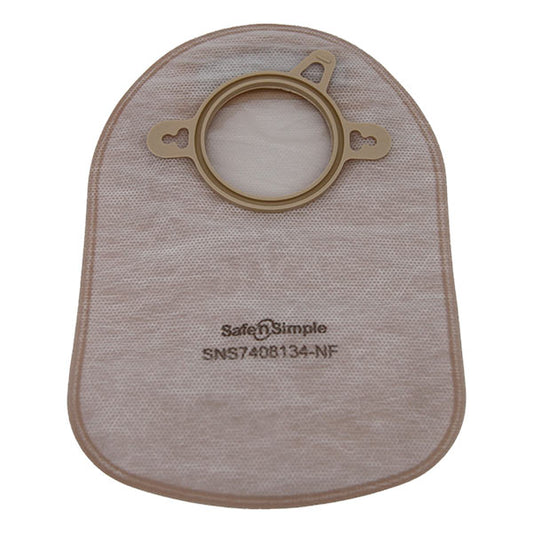 Safe N Simple 8" Closed 2-Piece Pouch, Beige, with Filter, 50 mm, 2" Flange, with Belt Tabs-- REPLACES RRSNS7408134