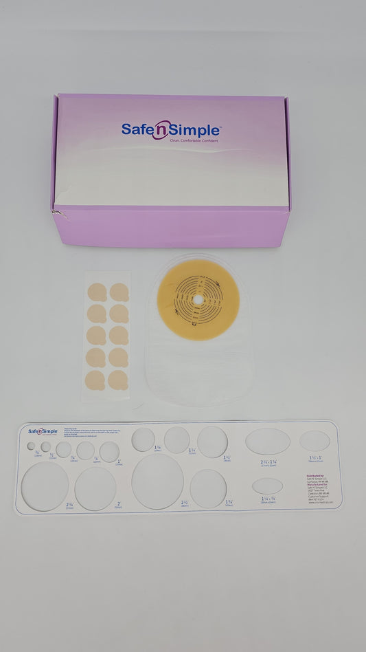 8" Closed One Piece Pouch, Standard Wear, Cut-to-Fit, Transparent, With Filter