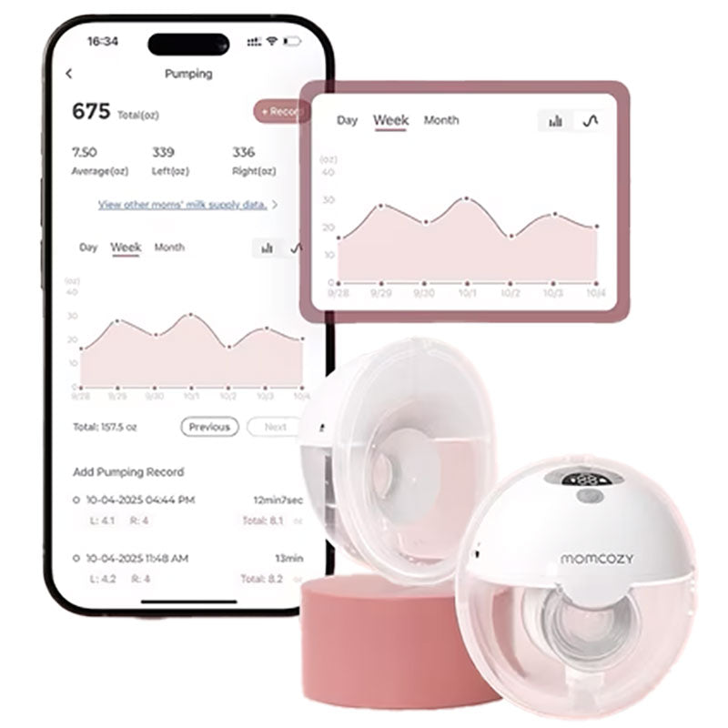 Momcozy M5 Smart Core Wearable Breast Pump with Upgraded App Control
