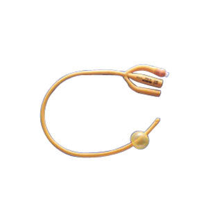 Gold 3-Way Silicone-Coated Foley Catheter 16 Fr 5 cc
