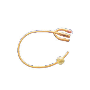 Gold 3-Way Silicone-Coated Foley Catheter 20 Fr 5 cc