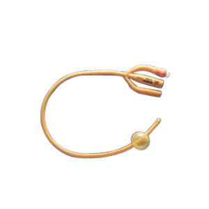 Gold 3-Way Silicone-Coated Foley Catheter 26 Fr 5 cc