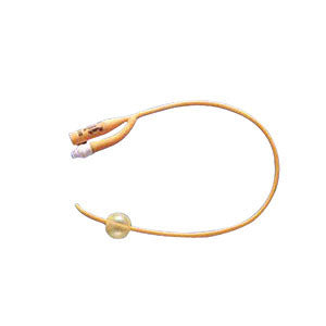 pureGold Coude/Tiemann 2-Way Latex Foley Catheter 24 Fr 30 cc
