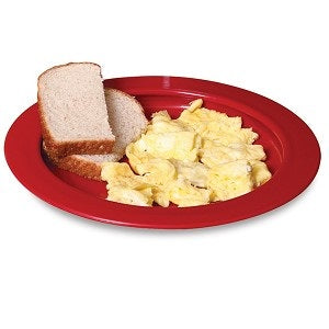 Ableware Maddak Redware Tableware, Inner Lip Plate, Red, EA/1
