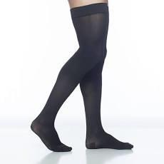 233N Essential Cotton Thigh, 30-40mmHg, Men's, Large, Long, Black