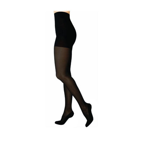 842P Style Soft Opaque Pantyhose, 20-30mmHg, Women's,  Large, Long, Black