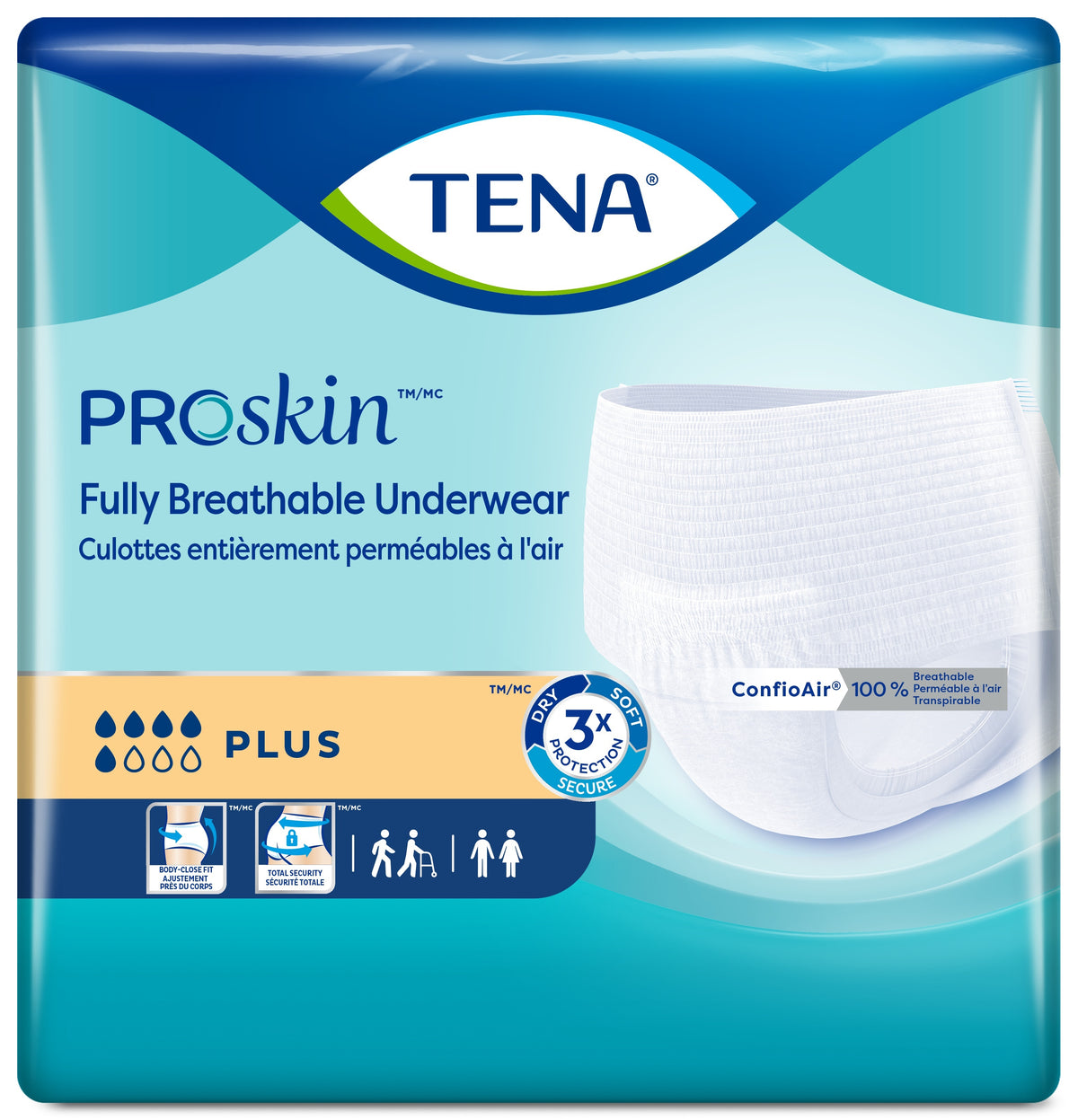 TENA ProSkin Plus Protective Underwear, X-Large 55" - 66" - REPLACES: SQ72435, PK/14