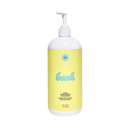 Bask Suncare Big Bask Lotion - SPF 30, Sheer Moisturizing Lotion, 32 oz