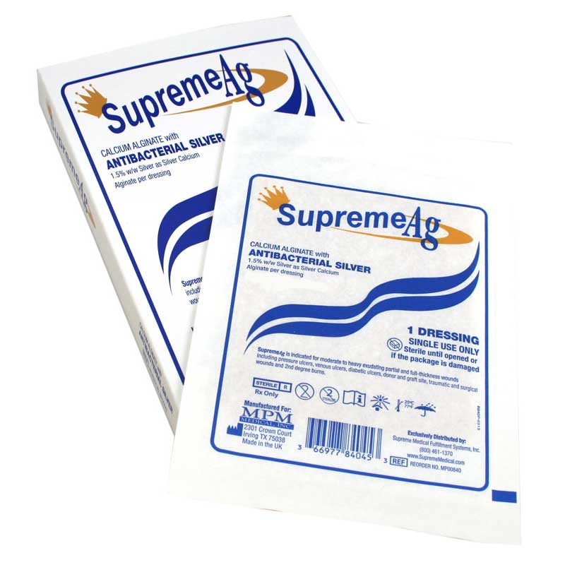 Supreme Ag Silver Calcium Alginate 4" x 5", EA/1