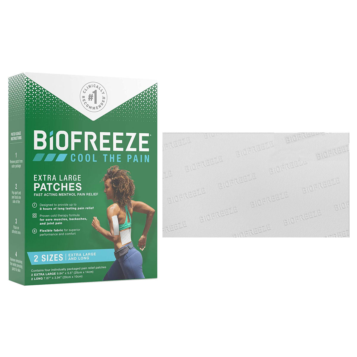 Biofreeze Extra Large Patch, 4 ct