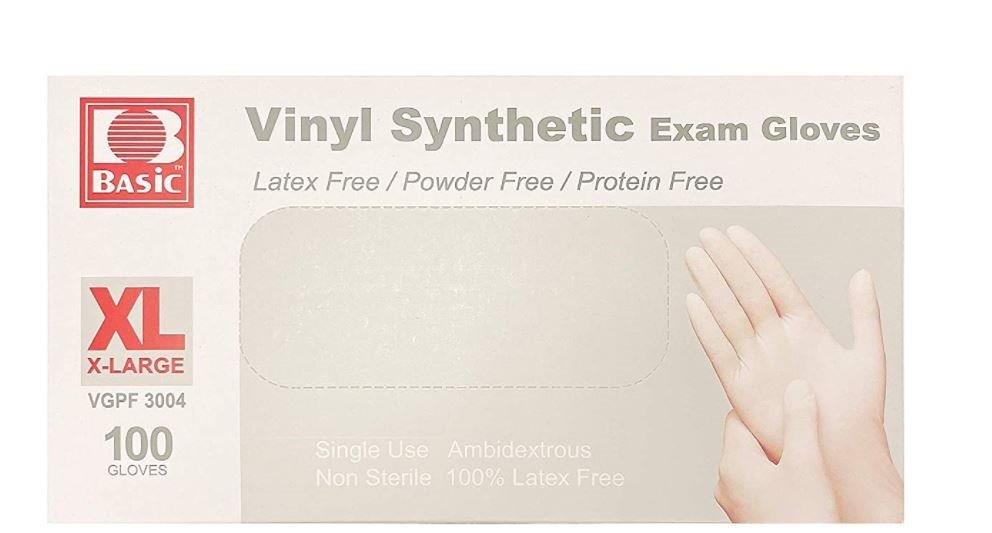 Intco Vinyl Powder-Free Exam Gloves, X-Large