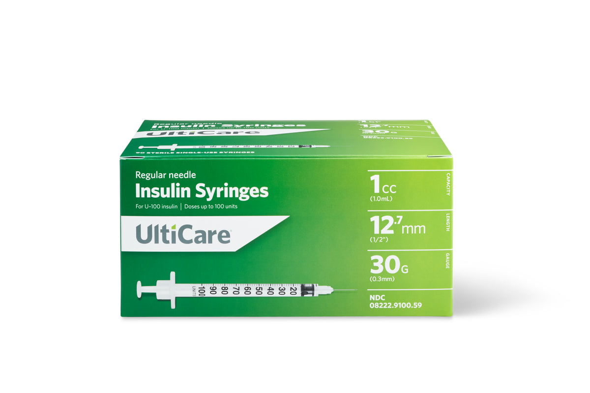 UltiCare Syringe 30G x 1/2", 1 mL (90 Count), BX/90