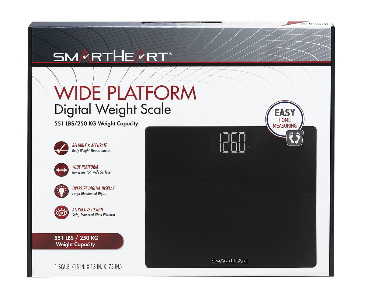 SmartHeart Wide Platform Digital Weight Scale