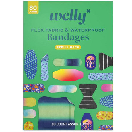 Welly Bravery Bandages Family Pack Carton, Assorted, 80 ct