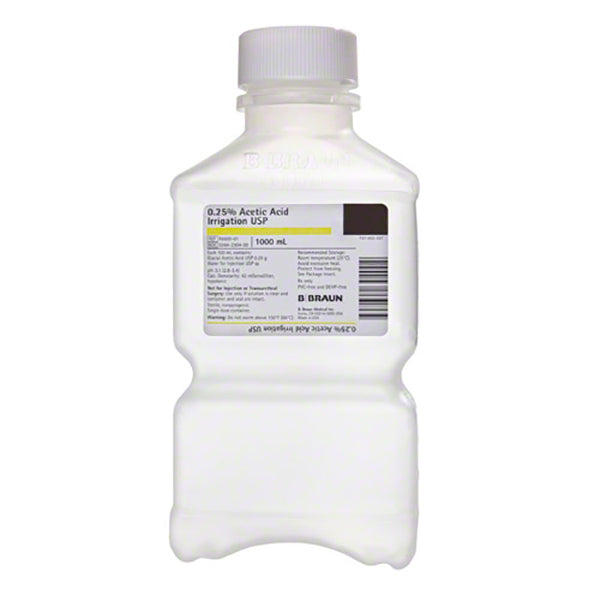 0.25% Acetic Acid Irrigation USP, 1000 mL PIC